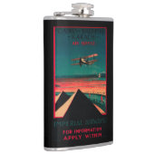 Caïro - Bagdad - Karachi Air Vintage Poster Heupfles (Rechts)