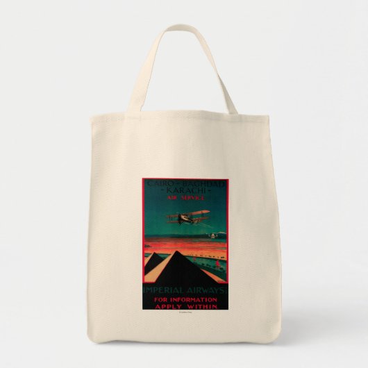 Caïro - Bagdad - Karachi Air Vintage Poster Tote Bag (Voorkant)