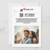 Caïro bestemming bruiloft bewaar de datum modern save the date (Achterkant)