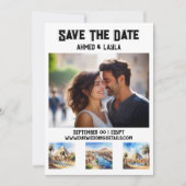 Caïro bruiloft 3 foto waterverf bezienswaardighede save the date (Voorkant)