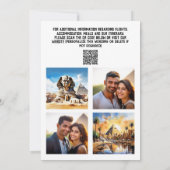 Caïro bruiloft 3 foto waterverf bezienswaardighede save the date (Achterkant)