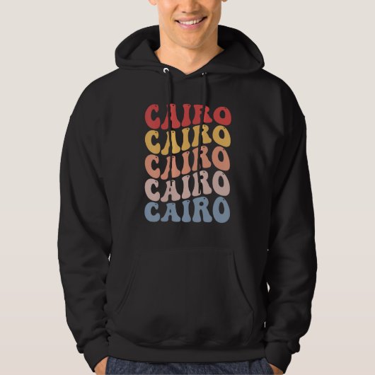 Cairo City Groovy Retro Hoodie (Voorkant)