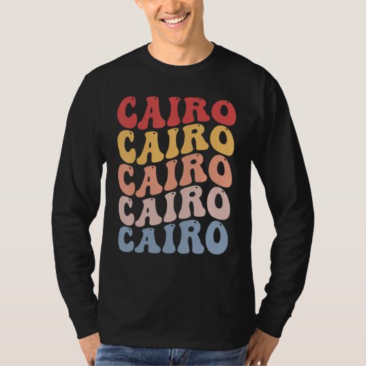 Cairo City Groovy Retro T-shirt (Voorkant)