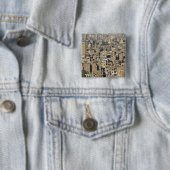 Cairo Cityscape Vierkante Button 5,1 Cm (In situ)