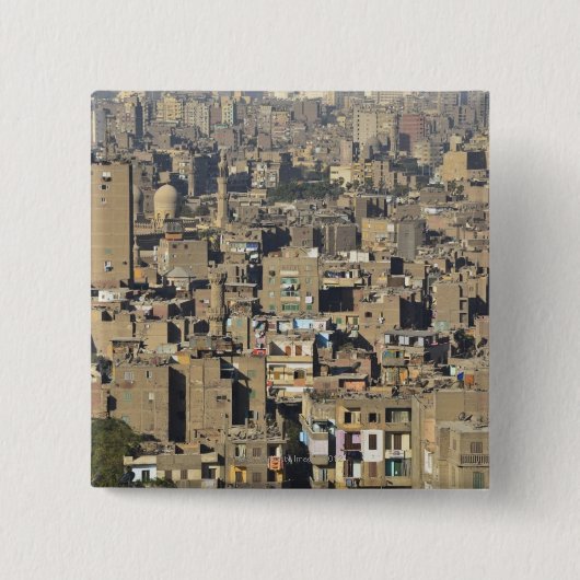 Cairo Cityscape Vierkante Button 5,1 Cm (Voorkant)