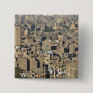 Cairo Cityscape Vierkante Button 5,1 Cm