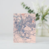 Cairo Egypt Breezy City Map Travel Briefkaart (Staand voorkant)