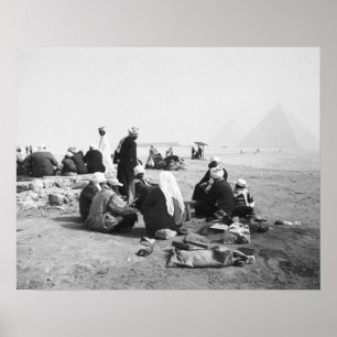 Caïro Egypt, Camel Jockeys Giza Pyramids (NR) 2 Poster