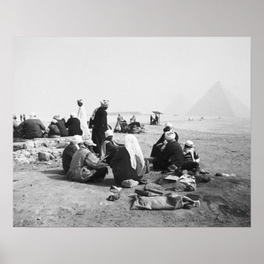 Caïro Egypt, Camel Jockeys Giza Pyramids (NR) 2 Poster (Voorkant)