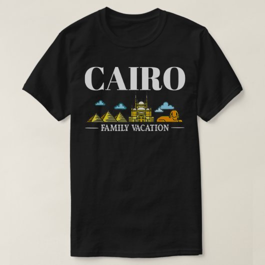 Cairo Egypt City Trip Skyline Map Revel T-shirt (Design voorkant)
