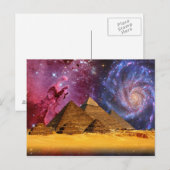Caïro Egypt Pyramids Galaxy Briefkaart (Voorkant / Achterkant)