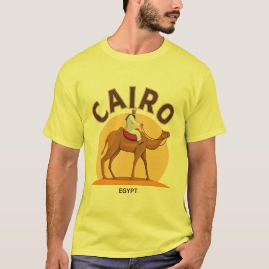 Cairo Egypt Pyramids T-shirt, Sfinx Graphic T-shir T-shirt (Voorkant)