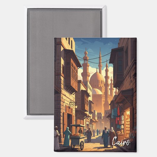  Caïro Egypt Reizen Magneet (Voorkant / Achterkant)
