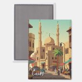 Caïro Egypt Reizen Magneet (Voorkant / Achterkant)