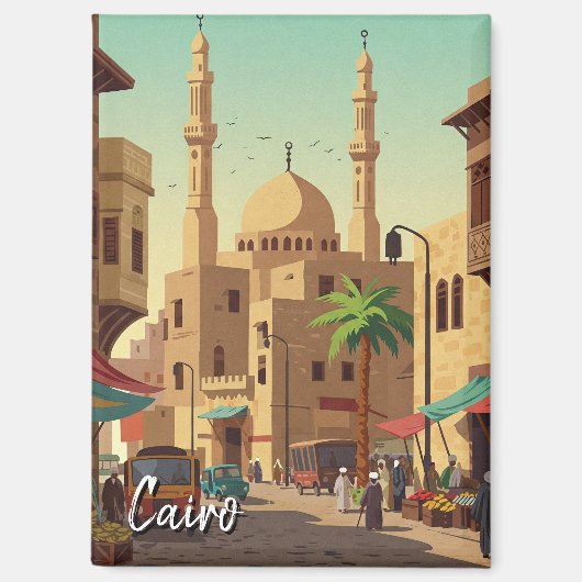 Caïro Egypt Reizen Magneet (Voorkant)