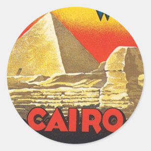 Caïro Egypt Reizen Ronde Sticker