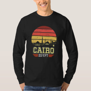 Caïro Egypt Retro Sunset Skyline Cairo T-shirt
