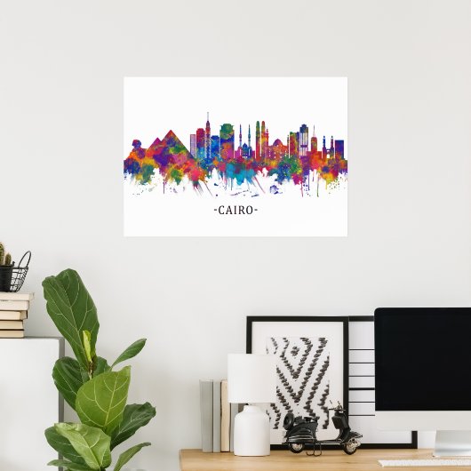 Cairo Egypt Skyline Poster (Thuiskantoor)