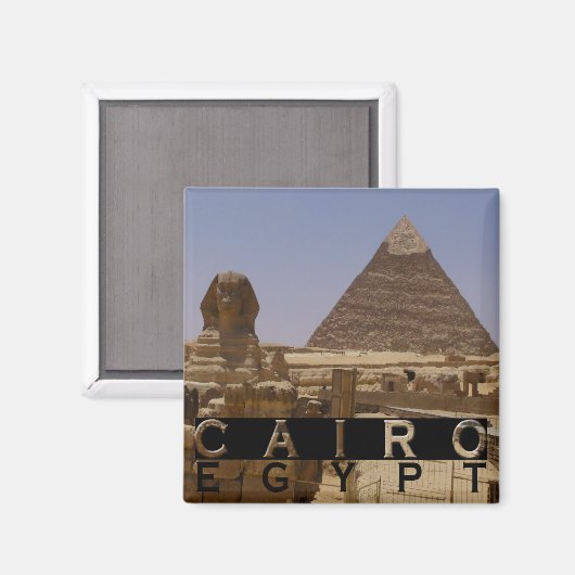 Cairo Egypt Souvenir Magneet (Voorkant / Achterkant)