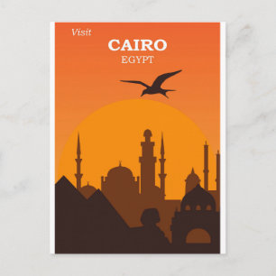Caïro Egypt  Stad Skyline Reizen Briefkaart