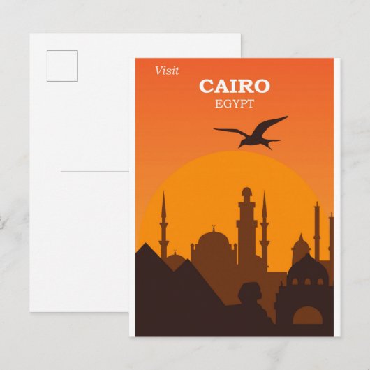 Caïro Egypt  Stad Skyline Reizen Briefkaart (Voorkant / Achterkant)