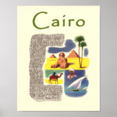 Cairo, Egypt travel poster (Voorkant)