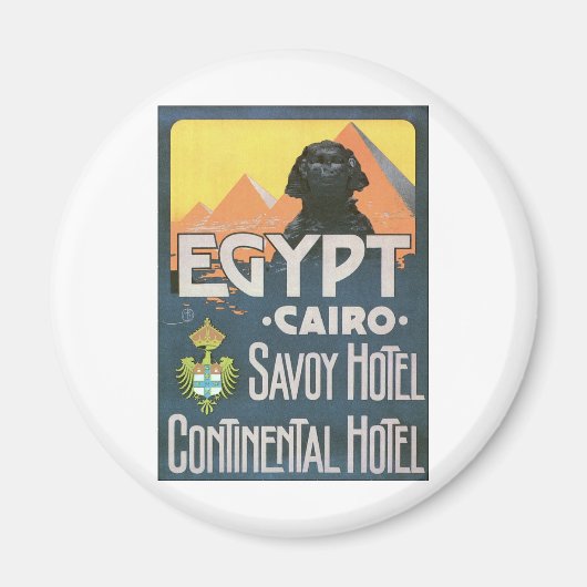 Caïro Egypt - Vintage reizen poster kunst Magneet (Voorkant)
