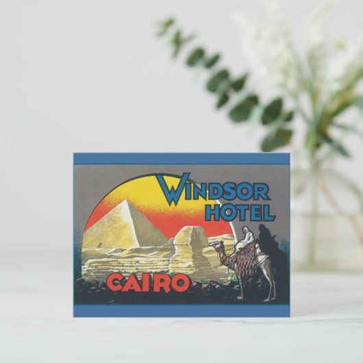 Cairo Egypt Vintage Travel Briefkaart (Staand voorkant)
