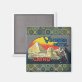 Cairo Egypt Vintage Travel Magnet (Voorkant / Achterkant)