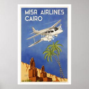 Caïro Egypte Afrika Vintage Reisposter - Ingelijst Poster