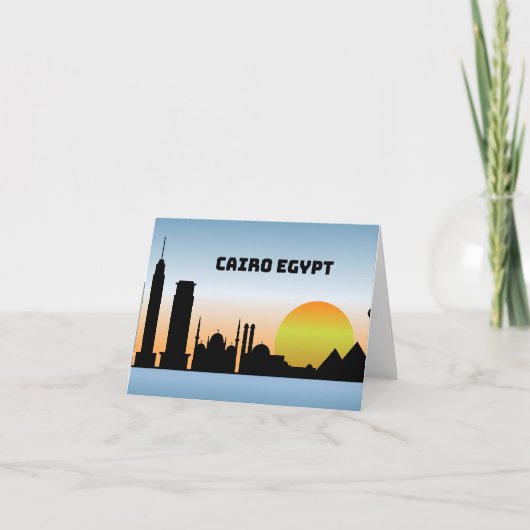 Caïro Egypte Bedankkaart (Voorkant)
