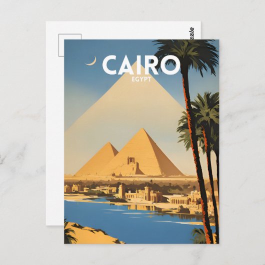 Caïro Egypte Briefkaart (Voorkant / Achterkant)