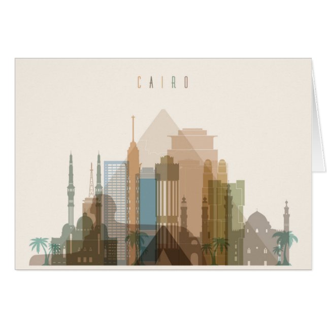 Caïro, Egypte | City Skyline (Voorkant Horizontaal)