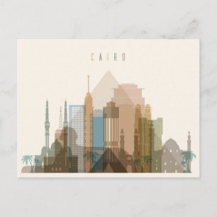 Caïro, Egypte City Skyline Briefkaart