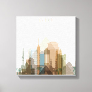 Caïro, Egypte   City Skyline Canvas Afdruk