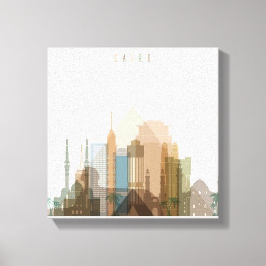 Caïro, Egypte | City Skyline Canvas Afdruk (Voorkant)