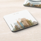 Caïro, Egypte | City Skyline Drankjes Onderzetter (Linkerzijde)