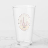 Cairo Egypte City Skyline Embleem Glas (Achterkant)