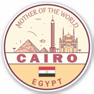 Cairo Egypte City Skyline Embleem Sticker