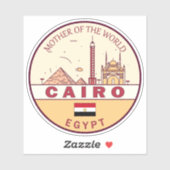 Cairo Egypte City Skyline Embleem Sticker (Vel)