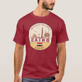 Cairo Egypte City Skyline Embleem T-shirt (Voorkant)