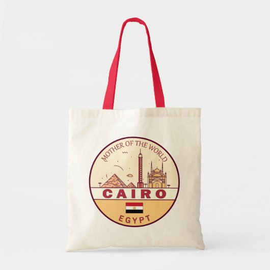 Cairo Egypte City Skyline Embleem Tote Bag (Voorkant)