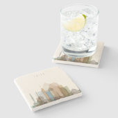 Caïro, Egypte | City Skyline Stenen Onderzetter (Zijkant)