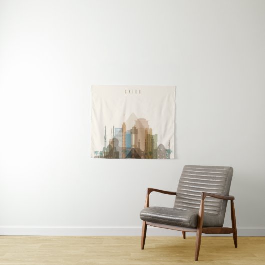 Caïro, Egypte | City Skyline Wandkleed (In Situ (horizontaal))