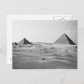 Caïro Egypte, Giza Pyramids Briefkaart (Voorkant / Achterkant)