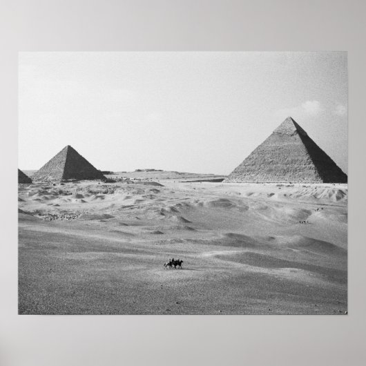 Caïro Egypte, Gizeh Piramides Poster (Voorkant)