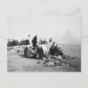 Caïro Egypte, Kameel Jockeys Giza Piramides (NR) 2 Briefkaart