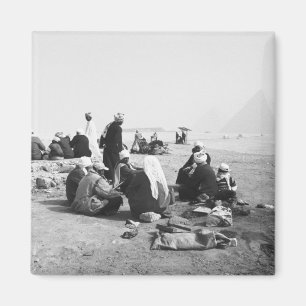 Caïro Egypte, Kameel Jockeys Giza Piramides (NR) 2 Magneet