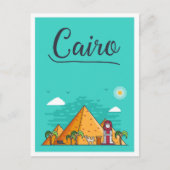 Caïro Egypte Kunst Reizen Illustratie Briefkaart (Voorkant)