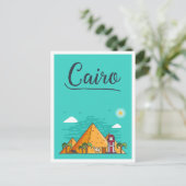 Caïro Egypte Kunst Reizen Illustratie Briefkaart (Staand voorkant)